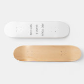 Create Your Own white  Skateboard (Horizontal)