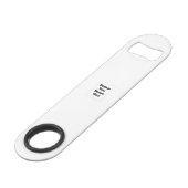 Create Your Own white  Speed Flaschenöffner (Vorderseite Schrägansicht)