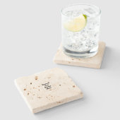 Create Your Own white Steinuntersetzer (Seitenansicht)