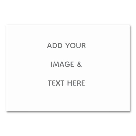 Create Your Own white  Tischnummer (Vorderseite)