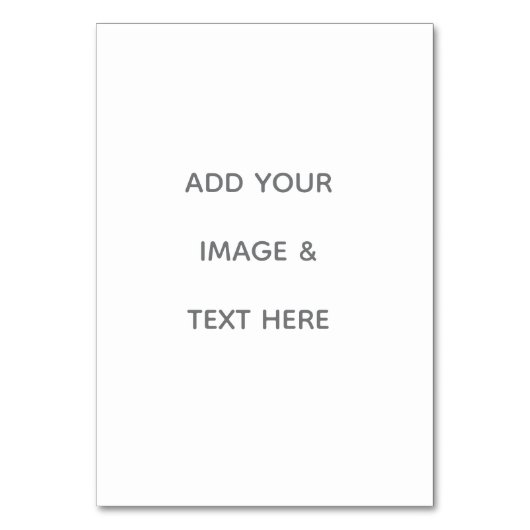 Create Your Own white  Tischnummer (Vorderseite)