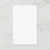Create Your Own white  Visitenkarte (Rückseite)