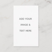 Create Your Own white  Visitenkarte (Vorderseite)