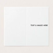 Create Your Own white Visitenkarten (Außenseite Aufgefaltet)