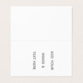 Create Your Own white  Visitenkarten (Außenseite Aufgefaltet)