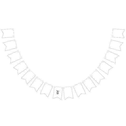 Create Your Own white  Wimpelkette (Alle)