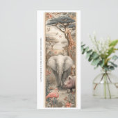 Create Your Own Wild African Animals Bookmark Card (Stehend Vorderseite)
