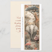 Create Your Own Wild African Animals Bookmark Card (Vorne/Hinten)