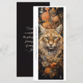 Create Your Own Wild Cat Roses Bookmark Card (Vorne/Hinten)