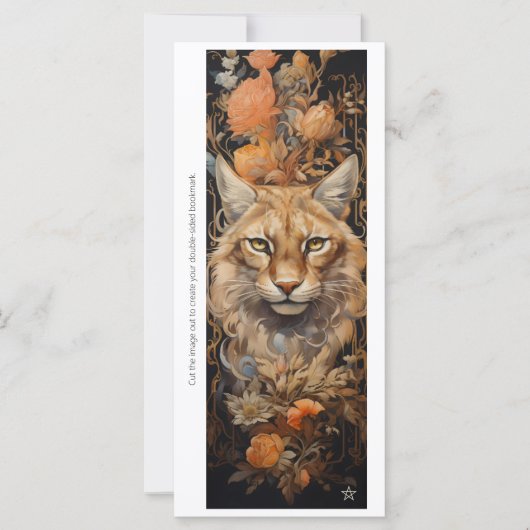 Create Your Own Wild Cat Roses Bookmark Card (Vorderseite)