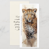 Create Your Own Wild Cheetah Cat Bookmark Card (Vorne/Hinten)