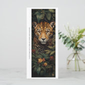 Create Your Own Wild Cheetah Floral Bookmark Card (Stehend Vorderseite)