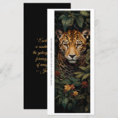 Create Your Own Wild Cheetah Floral Bookmark Card (Vorne/Hinten)