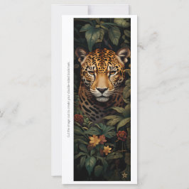 Create Your Own Wild Cheetah Floral Bookmark Card