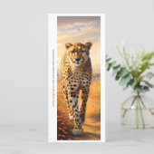 Create Your Own Wild Cheetah Sunrise Bookmark Card (Stehend Vorderseite)