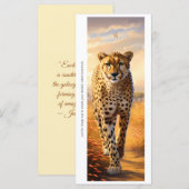 Create Your Own Wild Cheetah Sunrise Bookmark Card (Vorne/Hinten)