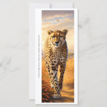 Create Your Own Wild Cheetah Sunrise Bookmark Card