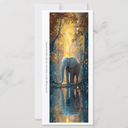 Create Your Own Wild Elephant Bookmark Card (Vorderseite)