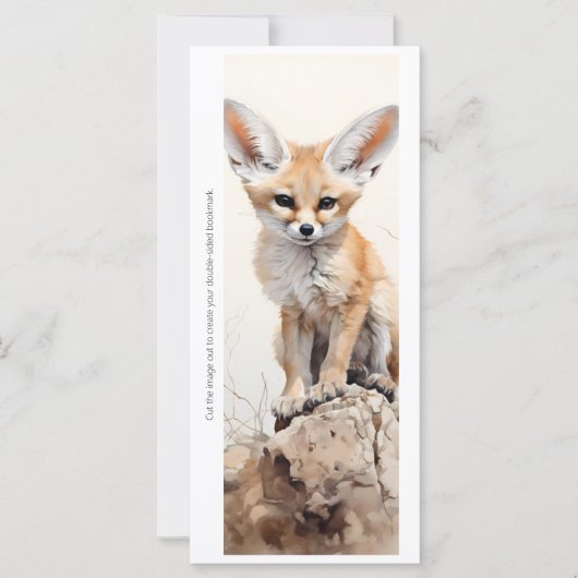 Create Your Own Wild Fennec Fox Bookmark Card (Vorderseite)