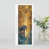 Create Your Own Wild Golden Elephant Bookmark Card (Stehend Vorderseite)