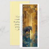 Create Your Own Wild Golden Elephant Bookmark Card (Vorne/Hinten)