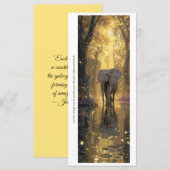 Create Your Own Wild Gray Elephant Bookmark Card (Vorne/Hinten)