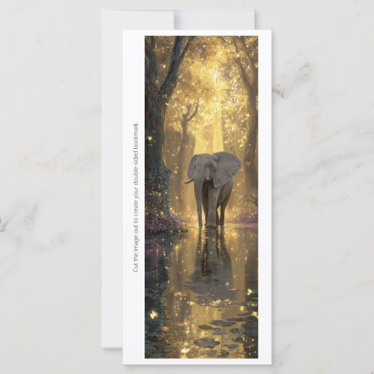 Create Your Own Wild Gray Elephant Bookmark Card (Vorderseite)
