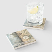 Create Your Own Wildflower Botanical Steinuntersetzer (Seitenansicht)