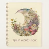 Create Your Own Wildflowers Floral Crescent Moon Planer (Vorderseite)