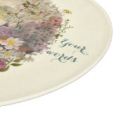 Create Your Own Wildflowers Floral Crescent Moon Schneidebrett (Ecke)