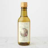 Create Your Own Wildflowers Floral Crescent Moon Weinetikett (Vorderseite)