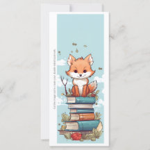 Create Your Own Wiley Red Fox Bookmark Card
