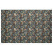 Create Your Own Winter Brown Owls Berries Blue Stoff (Fat Quarter (45,7 x 55,9 cm))