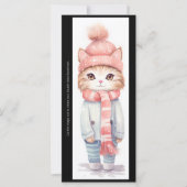 Create Your Own Winter Kitten Bookmark Card (Vorderseite)