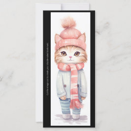 Create Your Own Winter Kitten Bookmark Card
