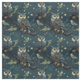 Create Your Own Wintery Blue Owls Stoff