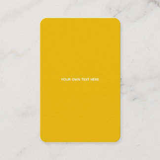 Create Your Own Yellow Custom Design Visitenkarte