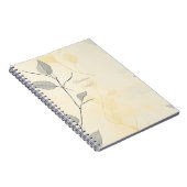 Create Your Own Yellow & Gray Floral Minimalist Notizblock (Rechte Seite)