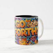 "Create Your Path" Graffiti-Tasse Zweifarbige Tasse (VorderseiteRechts)
