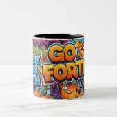 "Create Your Path" Graffiti-Tasse Zweifarbige Tasse (Mittel)