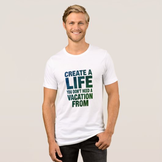 Create Your Perfect Life Design 02 Tri-Blend Shirt (Vorderseite voll)