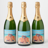 Create Your Photo Sparkling Wine Labels with Text Schaumweinetikett (Flaschen)