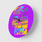 Create Your USA  Hope We Are Stronger Together  Runde Wanduhr (Winkel)