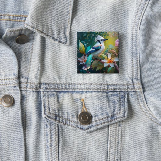 Created Aquamarin Winged Jay Button (Beispiel)