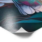 Created Aquamarin Winged Jay Fotodruck (Ecke)