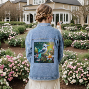 Created Aquamarin Winged Jay Jeansjacke
