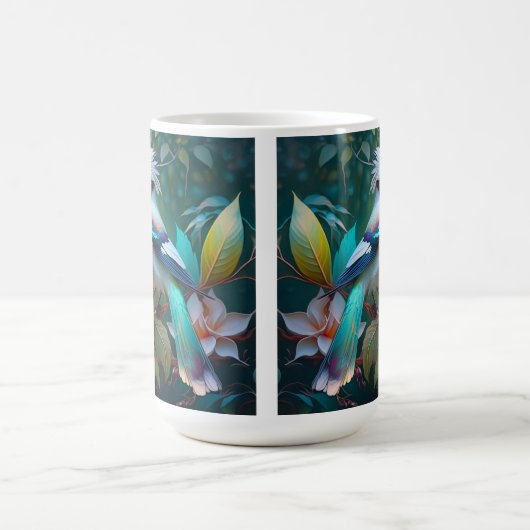 Created Aquamarin Winged Jay Kaffeetasse (Mittel)