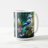 Created Aquamarin Winged Jay Kaffeetasse (VorderseiteRechts)