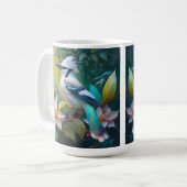 Created Aquamarin Winged Jay Kaffeetasse (Vorderseite Links)