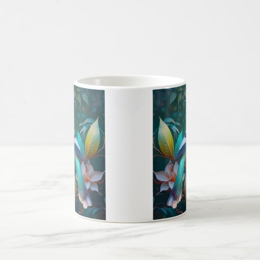 Created Aquamarin Winged Jay Kaffeetasse (Mittel)